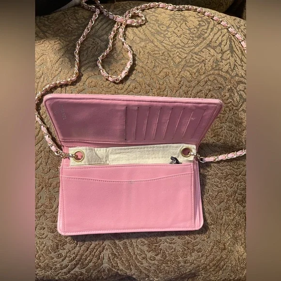 CHANEL CC Pink Leather Wallet-Chain And Wallet To Bag Insert Included - Picture 12 of 12